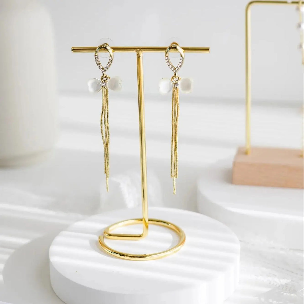 Rangement Boucle D'oreille Présentoir T Doré - Acier Inoxydable